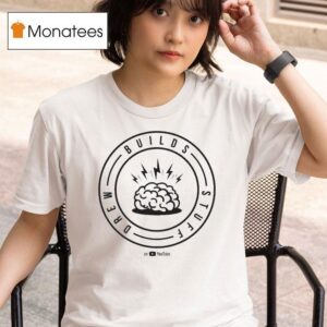 Drew Builds Stuff Brain Logo T Shirt