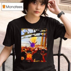 Grimace Monster Chugs Beer In Front Of Huge New York Mets Crowd During Rain Delay T Shirt