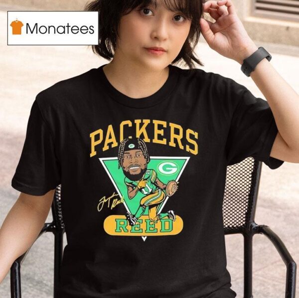 Jayden Reed Green Bay Packers Football Signature Cartoon T Shirt