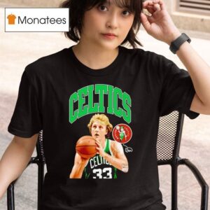 Larry Bird Boston Celtics Basketball Signature T Shirt