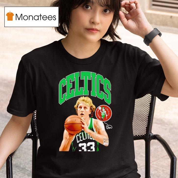  Larry Bird Boston Celtics Basketball Signature T Shirt