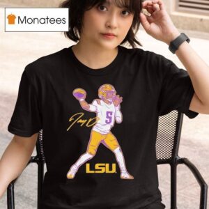 Lsu Tigers Football Jayden Daniels Signature T Shirt