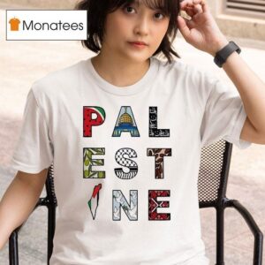 Palestine With Traditional Motifs T Shirt