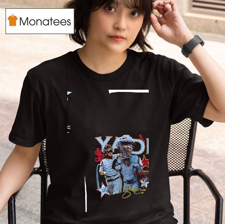 St Louis Cardinals Yadier Molina Silhouette Graphic Signature T Shirt
