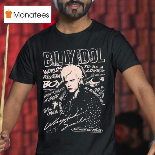 Billy Idol Whiplash Smile Punk T Shirt