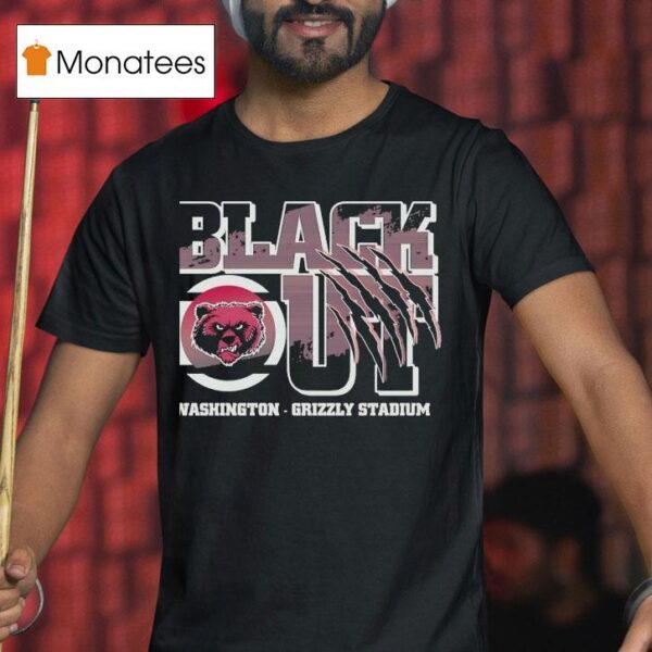 Blackout Washington Grizzly Stadium Logo T Shirt