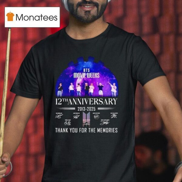Bts Movie Weeks Th Anniversary Signatures T Shirt