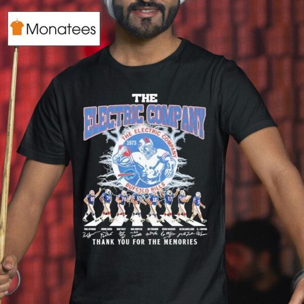 Buffalo Bills The Electric Company Thank You For The Memories Road Abbey Signatures T Shirt