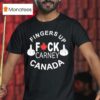 Fingers Up Fuck Carney Canada T Shirt