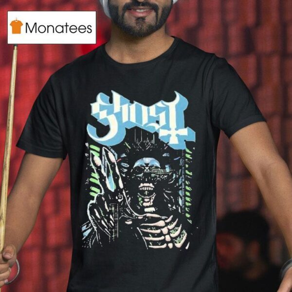 Ghost Skeletour World Tour August At Las Vegas Mgm Grand Garden Arena Cyborg T Shirt