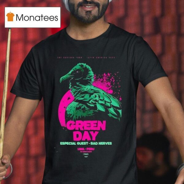 Green Day Bad Nerves Lima Per Aug Show T Shirt