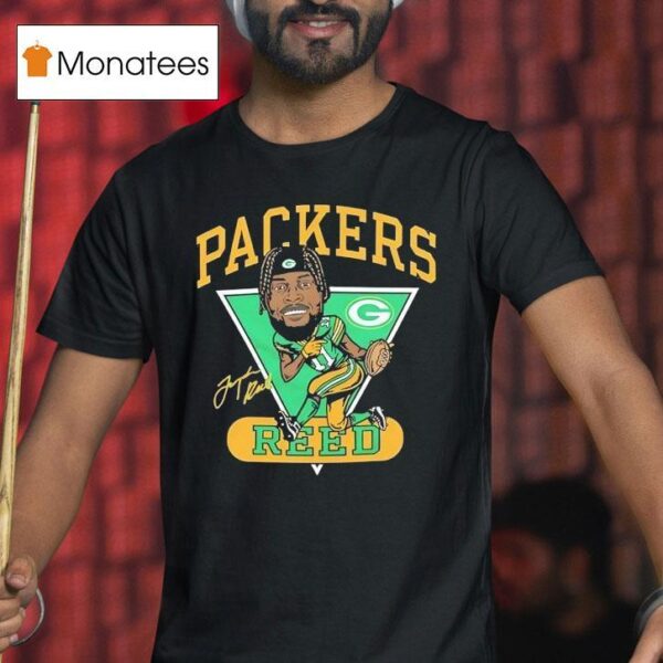 Jayden Reed Green Bay Packers Football Signature Cartoon T Shirt