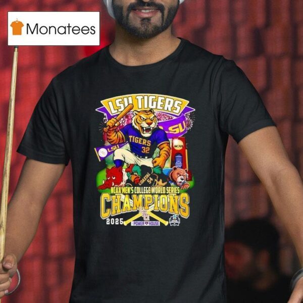 Lsu Tigers Mascot Ncaa Men S College World Series Champions T Shirt