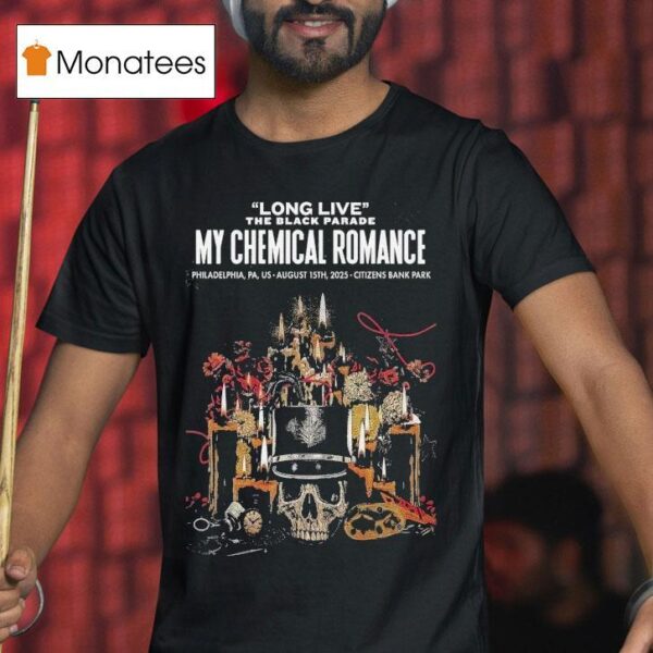 My Chemical Romance Long Live The Black Parade Citizens Bank Park In Philadelphia Skull Candle T Shirt