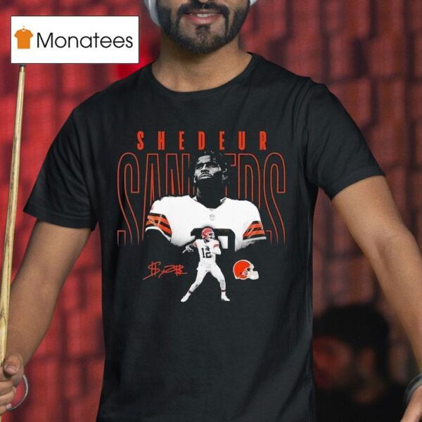 Shedeur Sanders Cleveland Browns Black Humble Shadow Player T Shirt