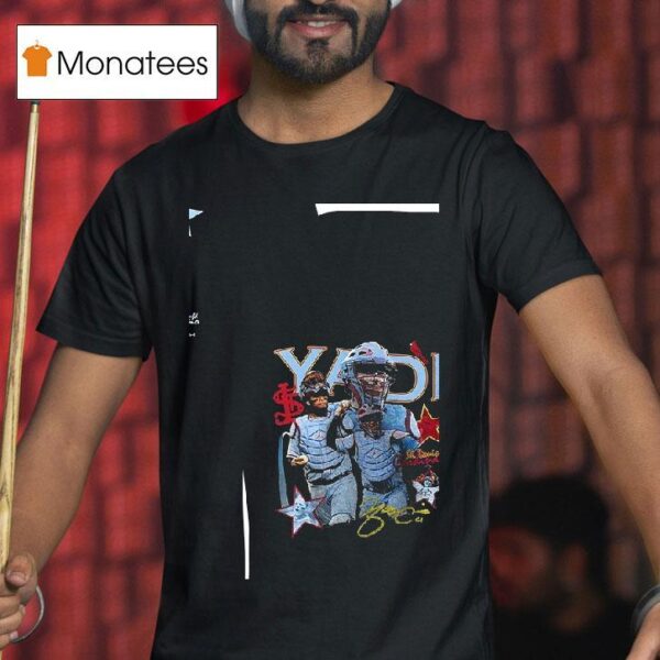 St Louis Cardinals Yadier Molina Silhouette Graphic Signature T Shirt