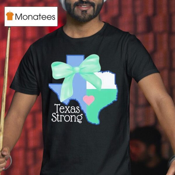 Texas Strong Green Bow T Shirt