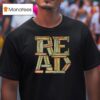 A Stack Of Books Creating The Word Read T Shirt