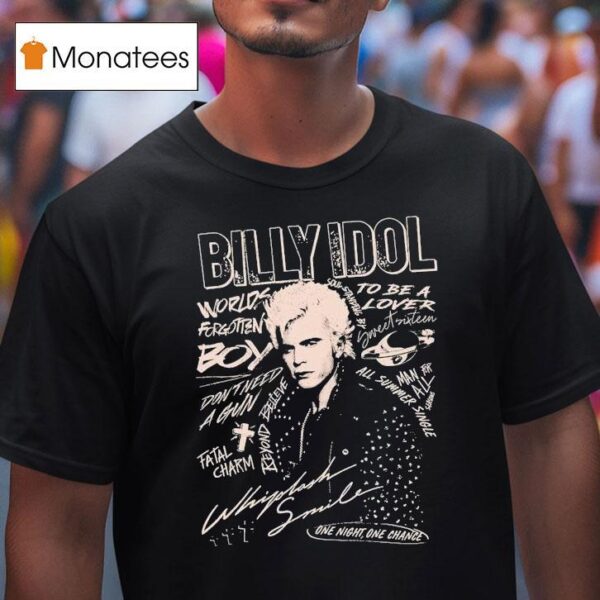 Billy Idol Whiplash Smile Punk T Shirt