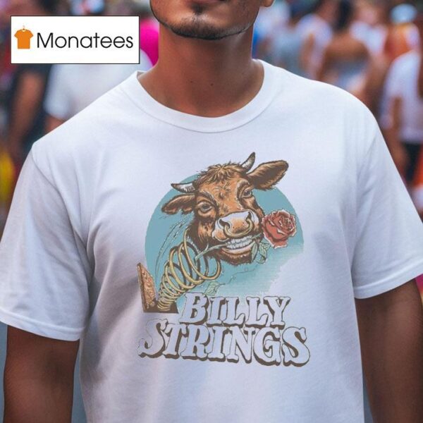 Billy Strings Summer Tour Cow Rose T Shirt