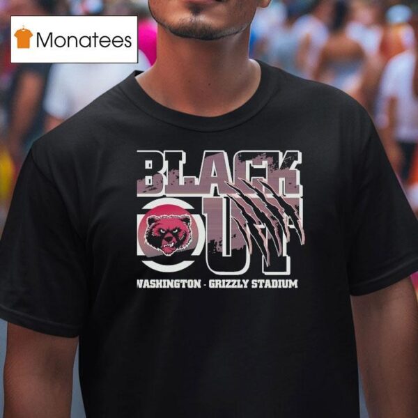 Blackout Washington Grizzly Stadium Logo T Shirt