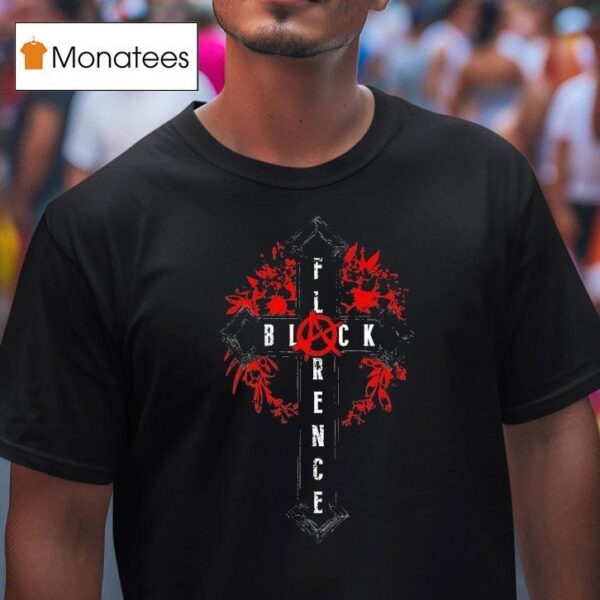 Florence Black Cross T Shirt