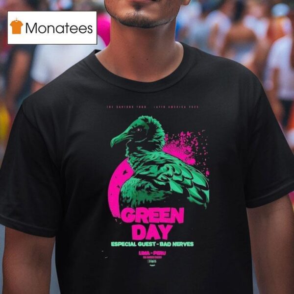 Green Day Bad Nerves Lima Per Aug Show T Shirt