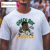 Josh Jacobs Hustle Green Bay Packers Football Signature Cartoon T Shirt