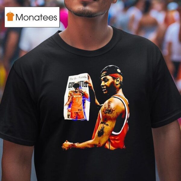 Kiyan Anthony Son Of Carmelo Anthony New York Knicks Basketball T Shirt