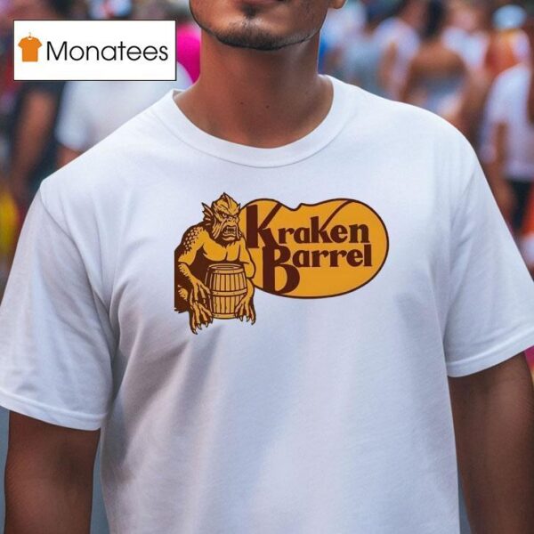 Kraken Barrel Style Cracker Barrel T Shirt