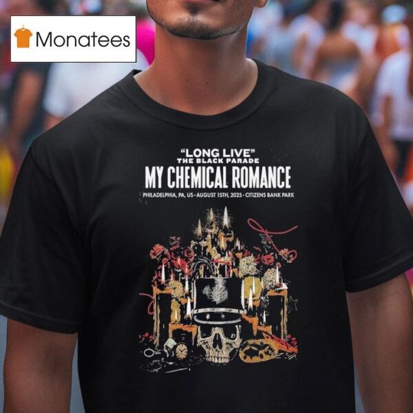 My Chemical Romance Long Live The Black Parade Citizens Bank Park In Philadelphia Skull Candle T Shirt