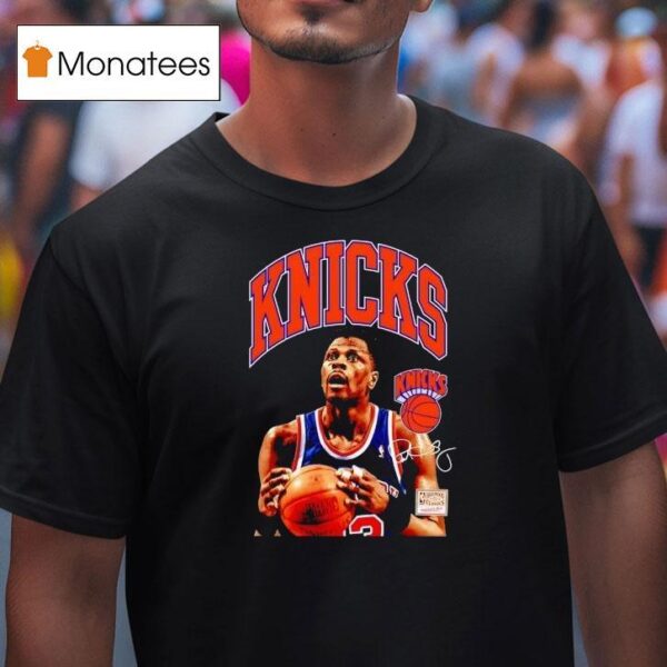 Patrick Ewing New York Knicks Basketball Signature T Shirt