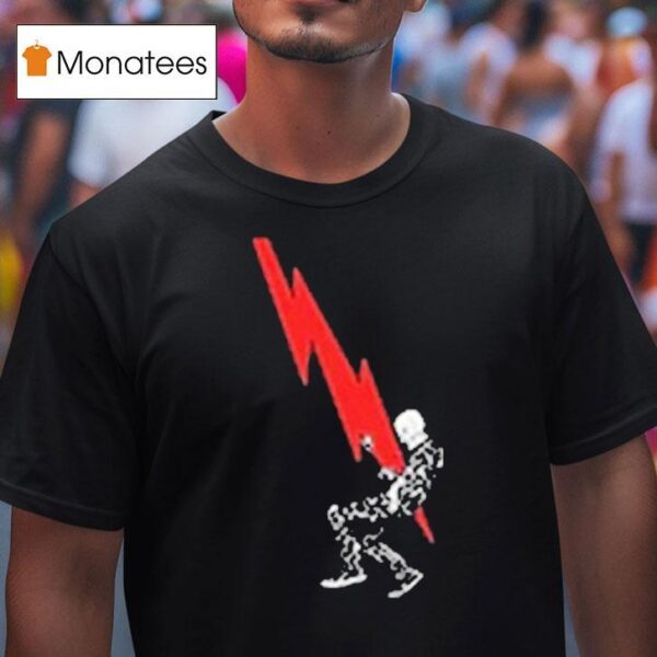 Queens Of The Stone Age Lightning Bolt Skeleton T Shirt