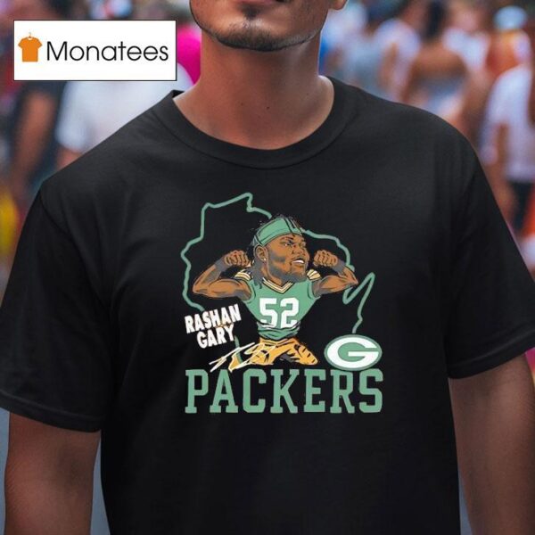 Rashan Gary Green Bay Packers Football Signature T Shirt