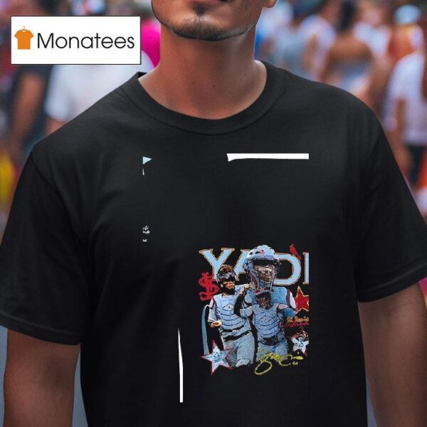 St Louis Cardinals Yadier Molina Silhouette Graphic Signature T Shirt