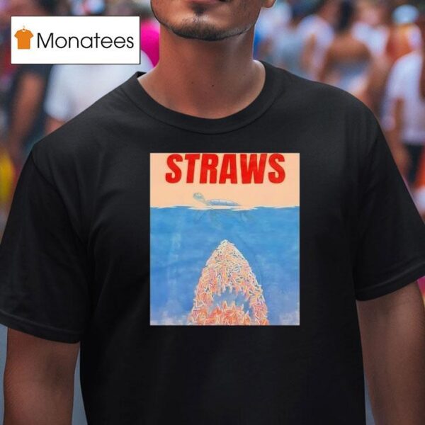 Straws Turtle Style Jaws T Shirt