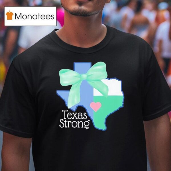 Texas Strong Green Bow T Shirt