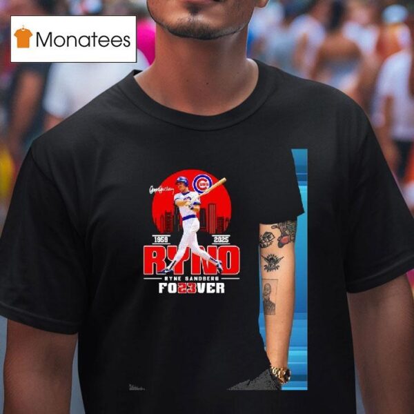 Thank You Ryno Ryne Sandberg Forever Chicago Cubs Signature T Shirt