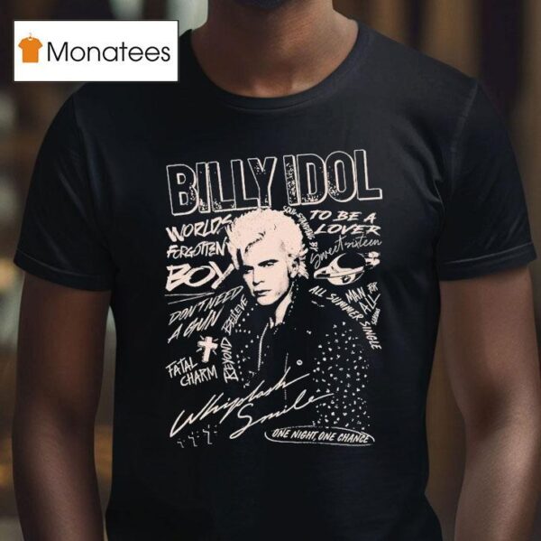 Billy Idol Whiplash Smile Punk T Shirt