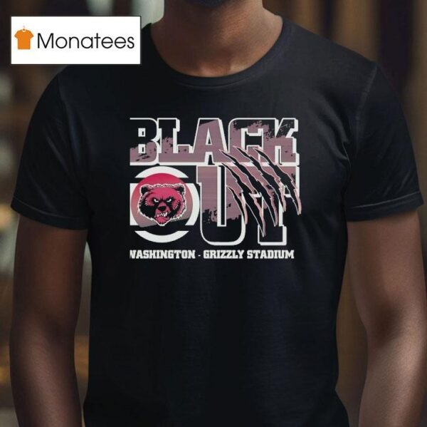 Blackout Washington Grizzly Stadium Logo T Shirt