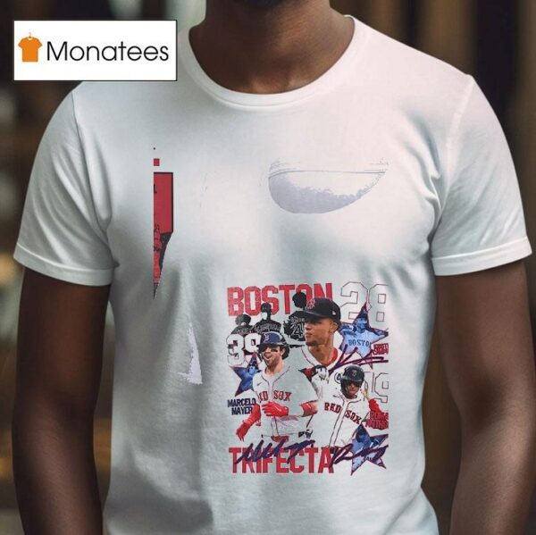Boston Red Sox Marcelo Mayer Roman Anthony Trifecta Beware Of Dogs Signature T Shirt