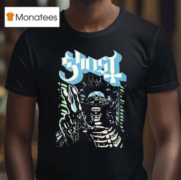 Ghost Skeletour World Tour August At Las Vegas Mgm Grand Garden Arena Cyborg T Shirt