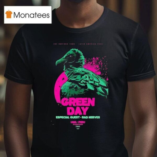 Green Day Bad Nerves Lima Per Aug Show T Shirt