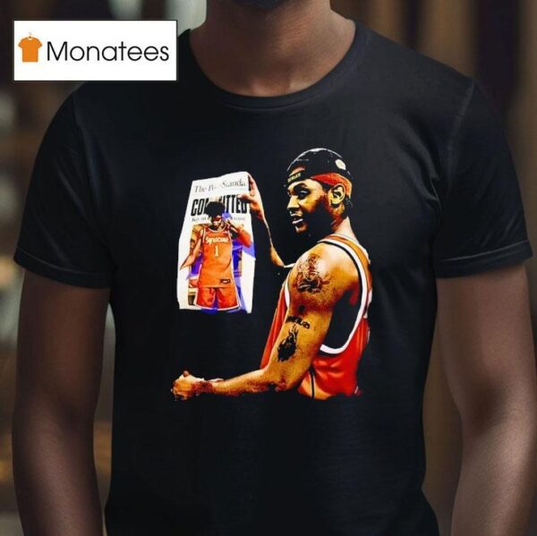 Kiyan Anthony Son Of Carmelo Anthony New York Knicks Basketball T Shirt