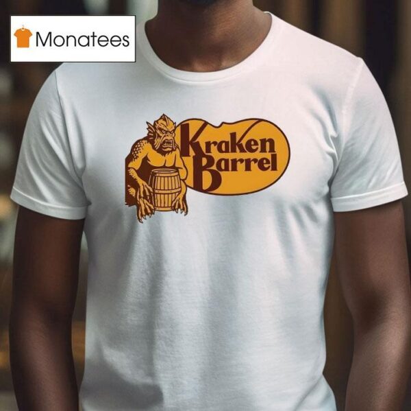 Kraken Barrel Style Cracker Barrel T Shirt