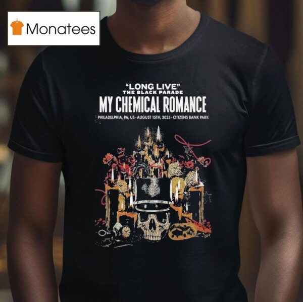 My Chemical Romance Long Live The Black Parade Citizens Bank Park In Philadelphia Skull Candle T Shirt