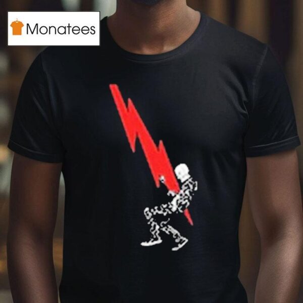 Queens Of The Stone Age Lightning Bolt Skeleton T Shirt