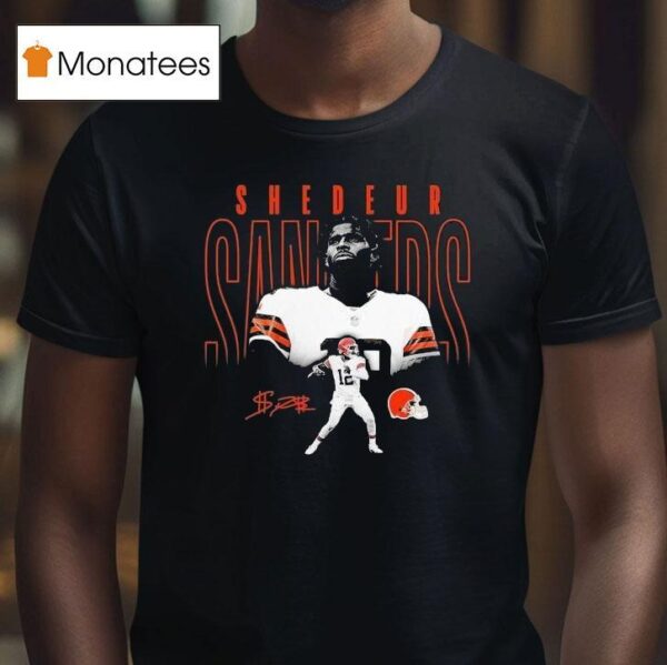 Shedeur Sanders Cleveland Browns Black Humble Shadow Player T Shirt