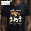 Snoopy The Peanuts Colorado Buffaloes Just A Woman Who Loves Fall And Buffaloes Walking T Shirt