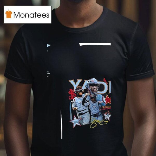 St Louis Cardinals Yadier Molina Silhouette Graphic Signature T Shirt